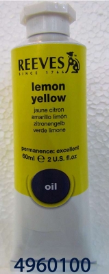 رنگ روغن ریوز 60 میل رنگ زرد لیمویی کد 100