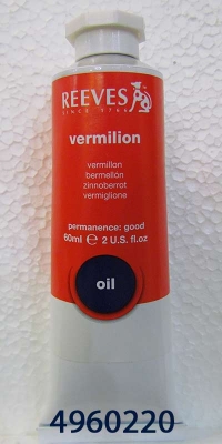 رنگ روغن ریوز 60 میل رنگ قرمز ورمیلیون  کد 220
