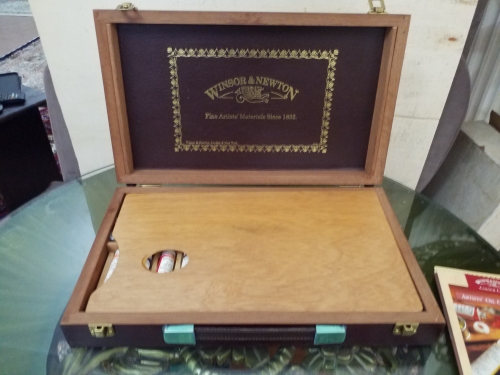 ست جعبه چوبی رنگ روغن آرتیست وینزور رنگ 20 میل